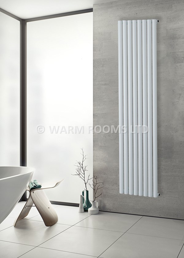 Tempora Ovoid Single Vertical Radiator - Finished in RAL9016 Traffic White